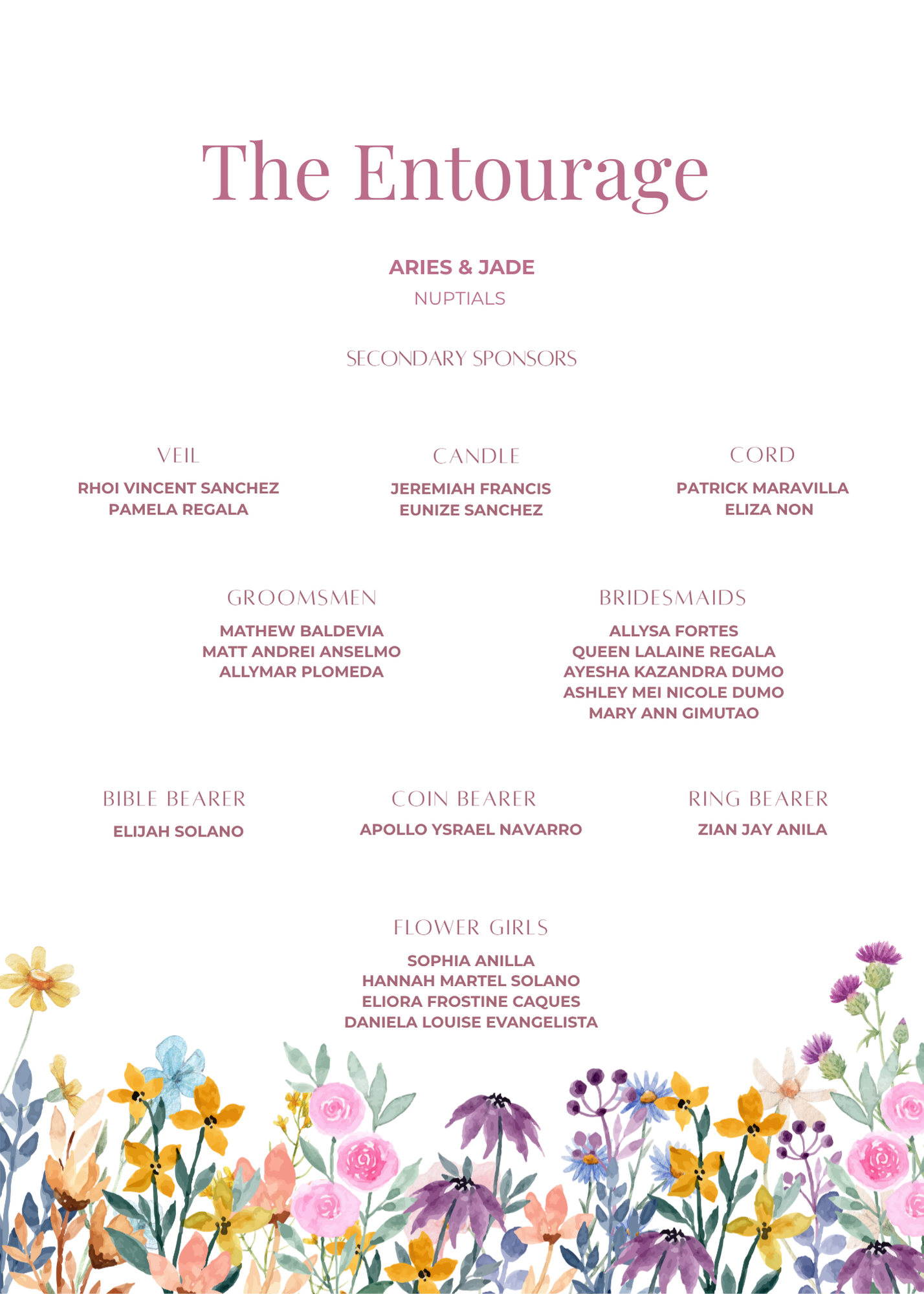 Wedding invitation page 3