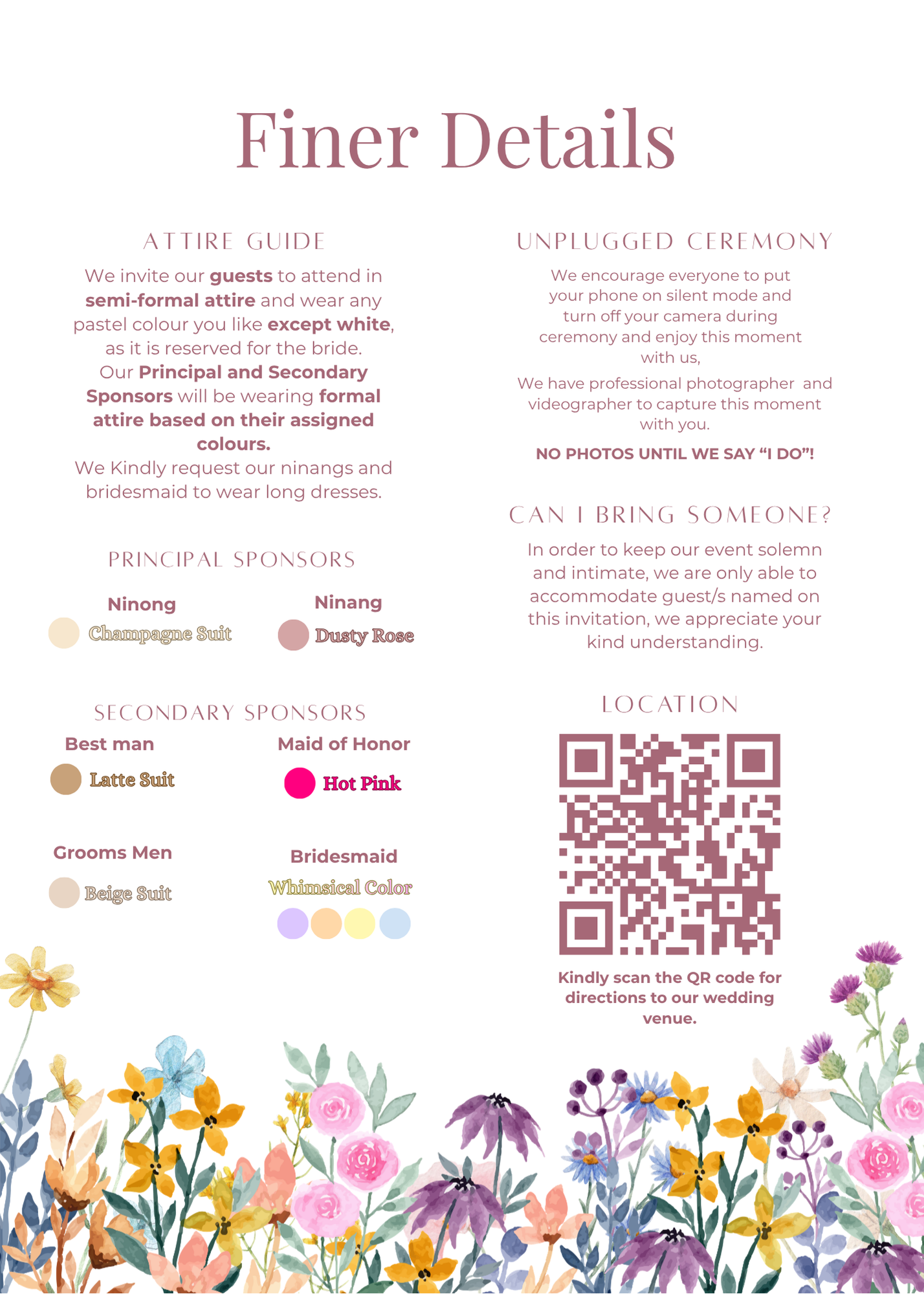 Wedding invitation page 4