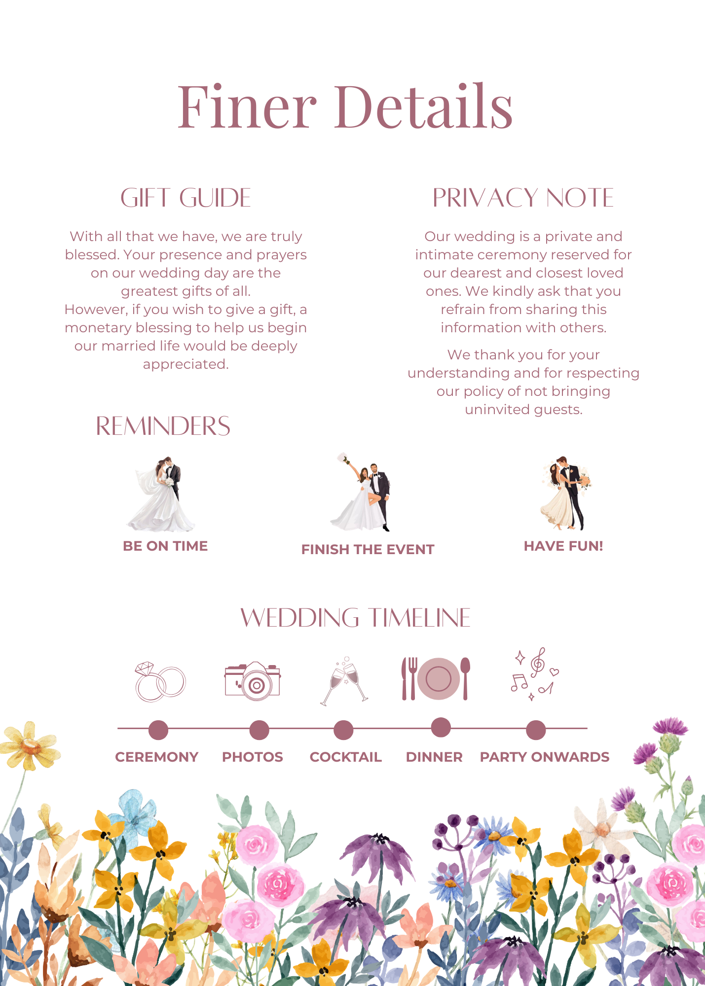 Wedding invitation page 5