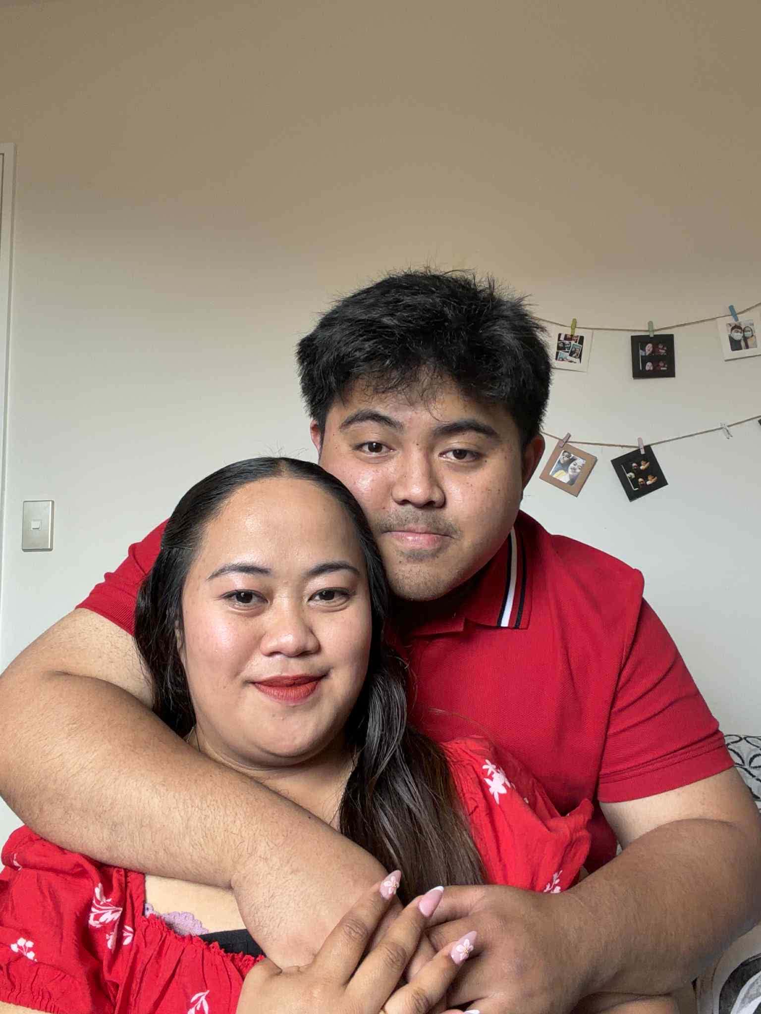 Jhon Aries and Charmnie Jade embracing