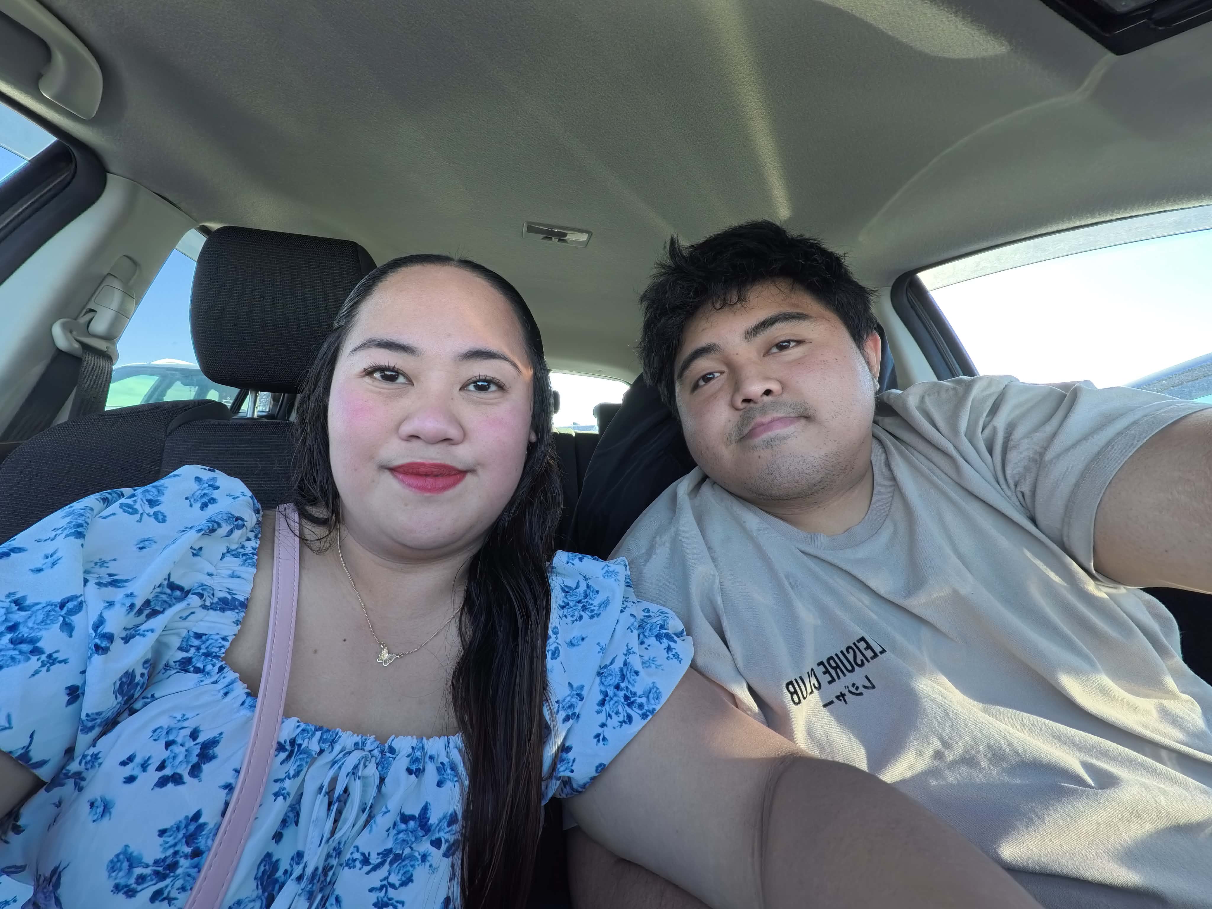 Jhon Aries and Charmnie Jade together in the car